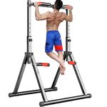 DOBESTS Foldable Power Tower Pull Up Staion Dip Bar Staion Free standing Multifunctional Fitness Tower Station for Pull-Up/Dips/Push-Up/Chain Up Strenghth Training Home/Outdoor