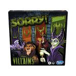 Hasbro Sorry! Board Game: Disney Villains Edition Kids Game, Family Games for Ages 6 and Up, English