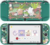 GeekShare Protective Case Slim Cover Case Compatible with Nintendo Switch OLED and Joy-Con - Shock-Absorption and Anti-Scratch Skin Case for OLED Switch - Bunny Garden