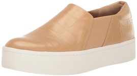 Vince Women's Warren Slip on Platform Sneaker, Husk Croco Leather, 5 UK