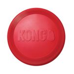 KONG Flyer for Dogs, Durable Classic Natural Rubber Flying Disc, Frisbee for Outdoor Fetch, Promotes Exercise, Dynamic Rebound for Interactive Play, Small