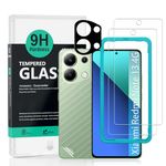 Ibywind 2 Pack Screen Protector For Xiaomi Redmi Note 13 4G 6.67",9H Hardness Tempered Glass,With 1Pc Camera Lens Protector,Easy to Install