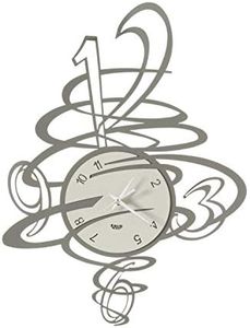 Arti & Mestieri Tornado - Orologio da Parete di Design 100% Made in Italy - in Ferro, 37 x 50 cm - Fango e Avorio