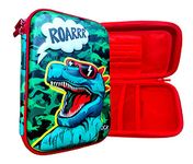 Umadiya Branded Dragon Dinosaur Embossed 3D Cover Pencil Case Compartments, Pencil Pouch For Kids, School Supply Organizer Students, Stationery Box, Cosmetic Zip Bag (1 Unit, Canvas, Multicolor)