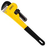 Deli DL2514 14’’ Cr-Mo Carbon steel Adjustable Pipe Wrench Tool Heavy-Duty for Plumbing Industrial and Professional Use (48mm)