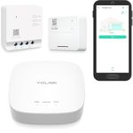 Smart Garage Door Opener, LoRa Enabled YoLink Garage Door Kit - Garage Door Controller & Sensor with Smartphone Control, YoLink Hub Included (Hub+Garage Door Kit)