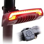 MEILAN X5 Smart Bike Tail Light with Turn Signals and Automatic Brake Light Wireless Remote Control Bike Rear Light Back USB Rechargeable Safety Warning Cycling Light Fits on Any Road Bicycle