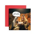 Huxters Christmas Cards for Women Men – Call Him Trevor Christmas Happy Christmas Card for him and her Family Christmas Holiday – Dad Mum Brother Sister Auntie Uncle Daughter holiday laughter card