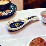 Malaikah Ceramic Spoon Rest Blue Hand-Painted, Ideal for Kitchen, Tableware, Cutlery Rest, Pack of 1