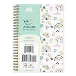 Bright Day Calendars Kids To Do Chore List Daily Task Checklist Planner Time Management Notebook by Bright Day Non Dated Flex Cover Spiral Organizer 8.25 x 6.25 (Rainbows)