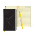 TOPS Journal Idea Collective, Black Embossed Hardcover, 8.25 x 5 Inches, Wide Ruled, Cream Paper, 240 Pages