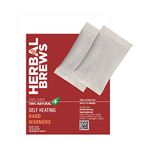 Herbal Brews - Hand warmers Heat Pouch - Self Heating Warmer - Hand Warmer Pouch, Long Lasting Natural Safe and Odorless Single Use Air Activated Heat Packs for Hands, Up to 10 Hours of Heat - 5 Pairs