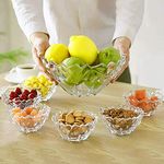 SG Traders 7 Piece Trifle Bowl Set Decorative Crystal Glass Fruit Bowl Fruit Salad Dessert Ice Cream Serving Bowls Crystal Effect Glass Fruit Trifle Sundae Glasses Cocktail Serving Bowls (Pack 1)