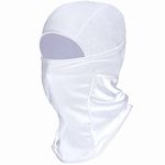 SHEVERCH Ski Mask for Men Women Balaclava Face Mask Breathable UV Protection Football Running Riding Motorcycle Cycling, White, One Size