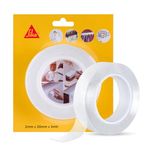 SIKA - Double Sided Tape - Sikabond Mammoth Grip IN - Heavy Duty - Multipurpose Removable Traceless Mounting Adhesive Tape for Walls/Home/Office - Strong Sticky Strips Grip Tape - Transparent 15mmx3m