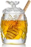 kanpura Clear Crystal Honey Jar wit