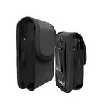 BELTRON Vertical Leather Case for CAT S22 Flip Phone/Sonim XP3 Plus XP3900 Flip Phone, Features: Heavy Duty Belt Loop, Metal Belt Clip & Dual Magnet Closure