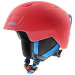 uvex Heyya Pro - Ski Helmet for Kids - Individual Fit - Optimized Ventilation - Red-Cyan Matt - 54-58 cm