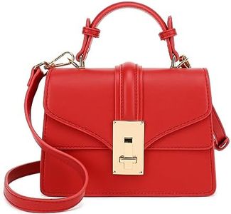 Scarleton Handbags for Women, Crossbody Bags for Women, Structured Mini Satchel Purses, Top Handle Shoulder Bag, H2077, Red B, Small