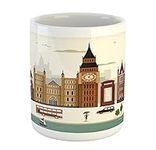 Ambesonne London Mug, Travel Scener
