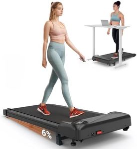 THERUN 2-in-1 Walking Pad mit 6% Steigung, kompaktes Laufband, leiser 2,75 PS Motor, Fernbedienung, LED-Panel, für Zuhause & Büro (Schwarz)