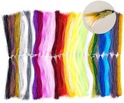 HERCULES 30 Packs Fly Tying Materials, Fly Fishing Line, Spiral Multi-Color Fly Fishing Crystal Flash Flashabou Tinsel for Making Fly Fishing Lure Flies