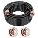 XRDS-RF 50ft LMR240 Coax Extension Cable N Male to N Male Connector Pure Copper Low Loss Coaxial Cables for 3G/4G/5G/LTE/GPS/WiFi/RF/Ham/Radio to Antenna or Phone Signal Booster Use 50 Ohm(Not for TV)