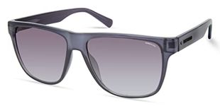 Kenneth Cole New York Men's Square Sunglasses, Shiny Blue/Gradient Smoke, 56mm