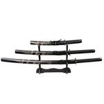 IUWEN Handmade Katana Japanese Samurai Sword,Katana Samurai Sword Set, 3 Piece Handmade Knives, Anime Swords, Hand Forged, Razor Sharp Knives