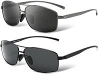 SUNGAIT Ultra Lightweight Rectangular Polarized Sunglasses UV400 Protection SGT458QH-HH-5