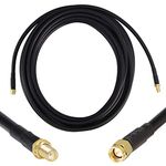 GEMEK 25ft SMA Male to SMA Female Pure Copper Cable, Low Loss S-MR240 Extension Coaxial - Antenna Lead Extender for 3G 4G 5G 6G LTE ADS-B Ham GPS WiFi RF Radio Use (50 Ohm Not for TV)