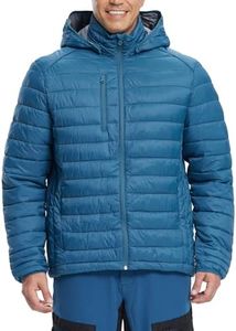 fit space Men's Puffer Jacket Down Synthesis Lightweight Hiking Jacket Winter Warm Coat Quilted Water Resistant Packable (Navy, X-Large)