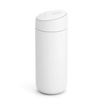 Fellow 16 oz Carter Slide Travel Mug – One-Handed Slide Lid, Vacuum Insulated Stainless Steel Tumbler with Ceramic Interior for Hot and Cold Drinks, Leak-Proof and Dishwasher Safe, Matte White