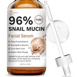 Snail Mucin Face Serum 120ml with Pure 96% Snail Secretion Filtrate, Deep Hydration, Refreshing Skincare for All Skin Types (4.06 fl.oz)