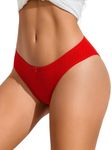 Avidlove Women's Cotton Panties Hipster Underwear Sexy Cheeky Panty Carmine Red