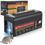 Professional Electric Mouse Trap - 6000V High Power Shock, Instantly Kills Rats and Mice, Humane Reusable Rodent Killer for Indoor & Outdoor, Kitchen, Warehouse