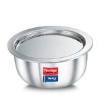 Prestige Aluminium Tri-Ply Tope Cookware with Lid 5 L- 24Cm Silver,Non-Stick, 5 Liter