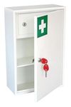 Medical Cabinet - First Aid Storage (Medium Size, 14 D x 30 W x 45 H cm) White ‎