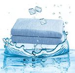 BEDCHOICE Cooling Blanket Throw Cooling Blankets for hot Sleepers Summer Blanket to Keep Adults, Children Cool, Throws for Bed, Sofa and Travel Blue, Throw(50"×60")