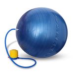 Nivia Anti Burst PVC Ball for Exercise & Fitness with Foot Pump (Size - 75 cm) Blue