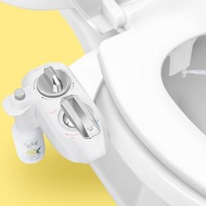 LUXE Bidet Whift 320 Bidet With Built-In Deodorizing Spray, Non-Electric Warm Water Bidet Attachment For Toilet Seat, Lemon Spray Included, Easy Slide-In Install, Rear & Feminine Wash (Chrome)