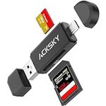 SD Card Reader, Acksky 2 in 1 Micro