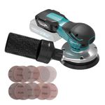 ONEMANA Orbital Sander 5-inch Sander Tool 20V Brushless Cordless Random Orbital Sander 7 Variable Speeds Palm Sander for Woodworking and Sanding with 10 Sanding Papers,Dust Bag