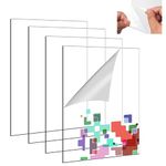 4 Pcs A4 Clear Acrylic Sheet Covered with Protective Film, 1mm Reusable Plastic Sheet, Plexiglass Sheet for Picture Frame, Glass Painting, Wedding Signs, Diy Crafts (Square, 297 x 210mm)