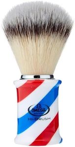 Omega 46735 - Shaving Brush in FiberHi-Brush Barber Pole, Blue, 1 Unit, 1