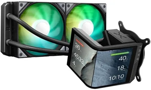 TRYX Panorama SE 240 ARGB 240mm AIO Rotatable 6.67'' AMOLED Curved Screen 3D Anamorphic Effect Customizable AIO Cooler 240mm Asetek Adela Pump 260w TDP ARGB Fan Intel LGA 1851/1700 AMD AM5/AM4