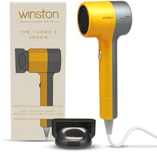 Winston Turbo X Hair Dryer 1600W for Men and Women, Compact and Fast Drying with 3 Speed/ 2 Heat Settings with Low Noise & Overheat Protection - All Hair Types