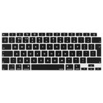 MOSISO Keyboard Cover Only Compatible with MacBook Air 13 inch 2022 2021 2020 M1 A2337 A2179 Retina Display with Touch ID Backlit Magic Keyboard, Waterproof Protective Silicone Skin, Black