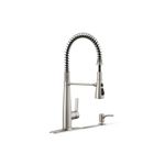 KOHLER K-REC22745-SD-2MB Semi-Professional Kitchen Faucet with Soap Dispenser, Vibrant Brushed Moderne Brass