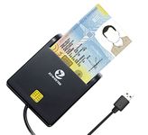 Zoweetek ID Card Reader USB Smart Card Reader for Portuguese, Spainish, Belgian, German and more, Compatible with Windows and Linux